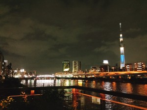 夜景を観ながら